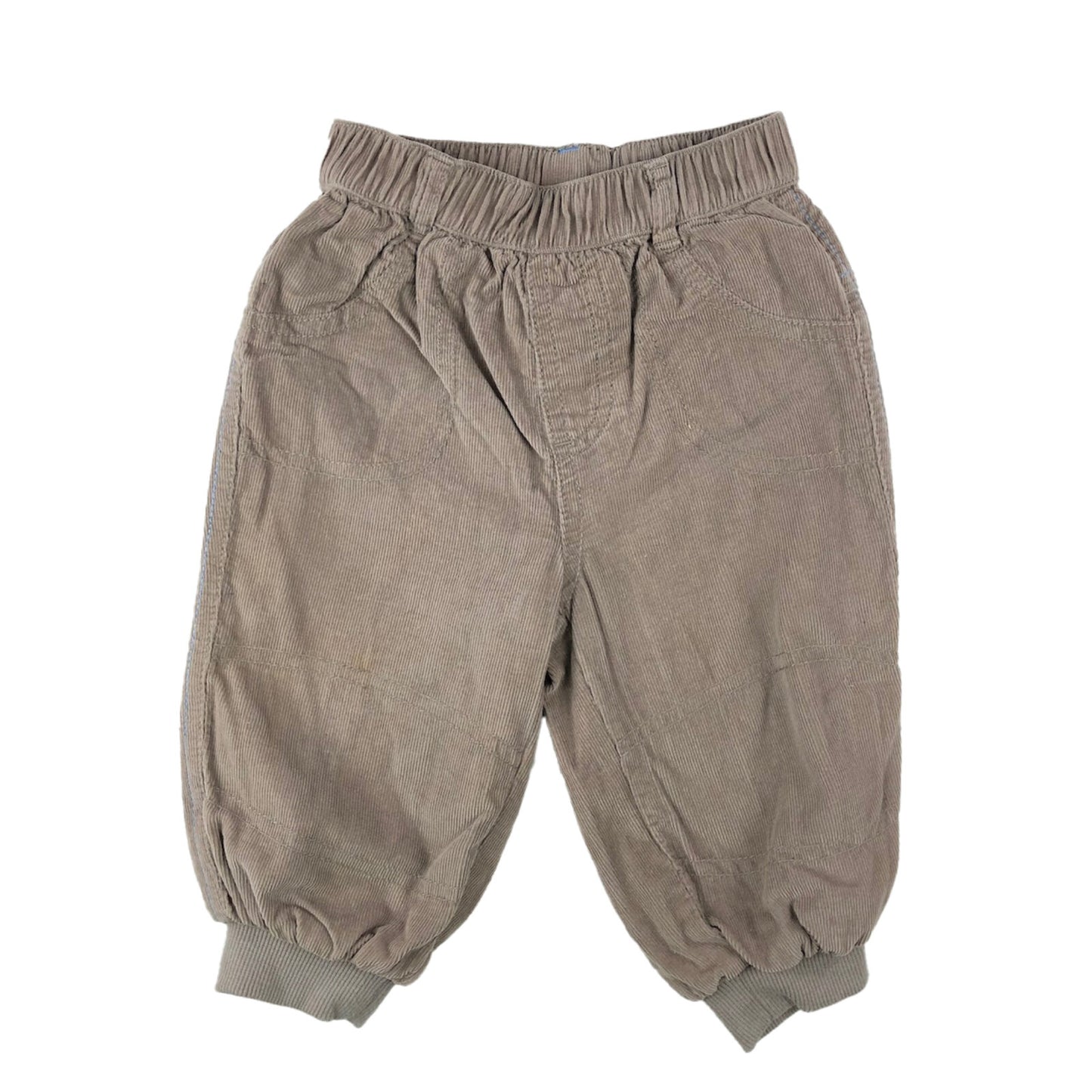 Baby cord trousers elasticated at ankle