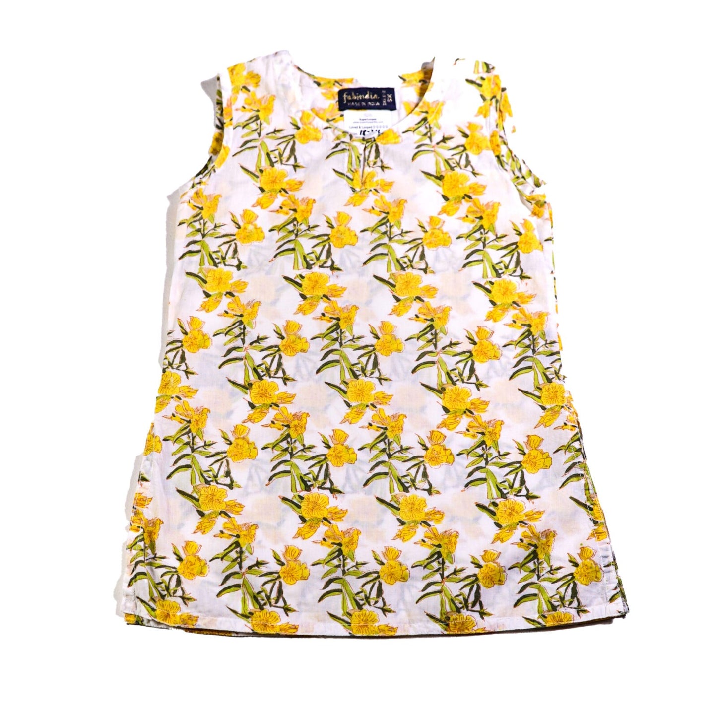 Light cotton dress with daffodil print