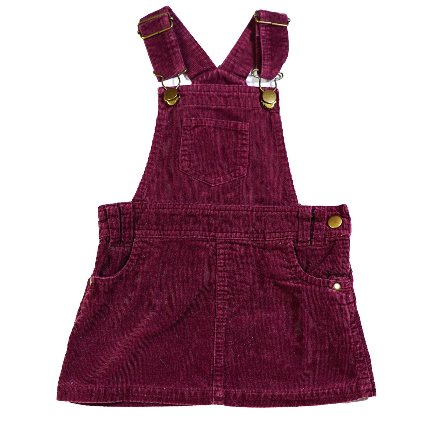 Needle cord pinafore dress