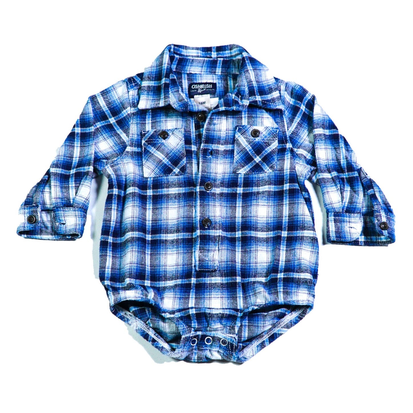 Brushed cotton shirt/body suit with collar and button front - matching dungarees 181