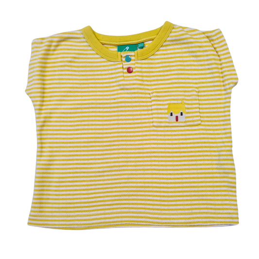 Stripe T-Shirt with House Embroidery