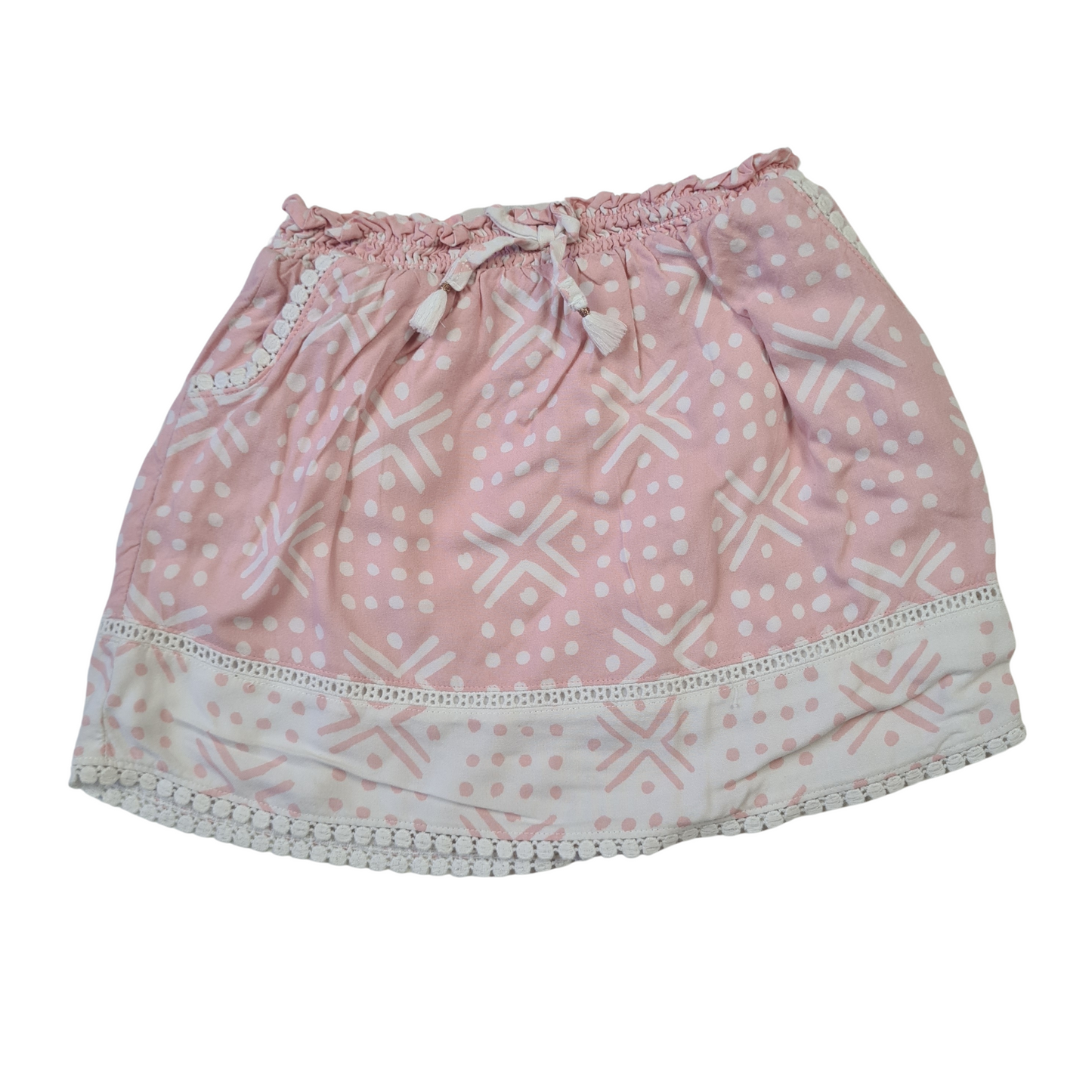 Lined Patterned Summer Skirt