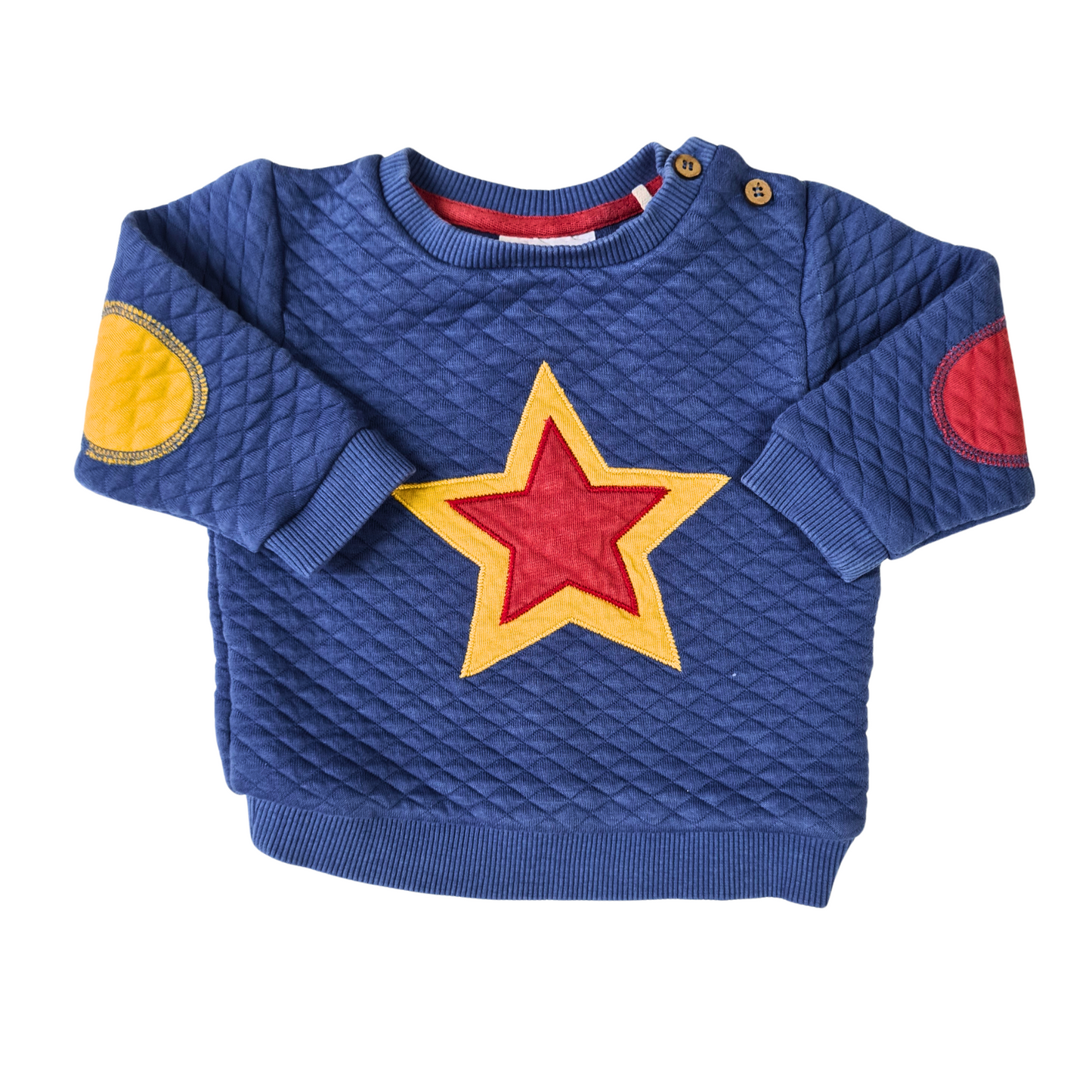 Star Applique Quilted Sweatshirt