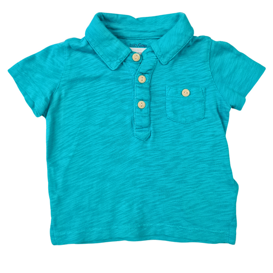 Blue polo shirt