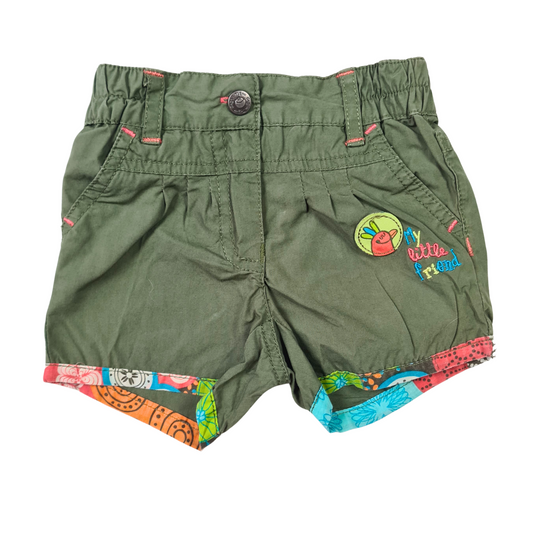 Cargo Shorts with Applique and Embroidered Details