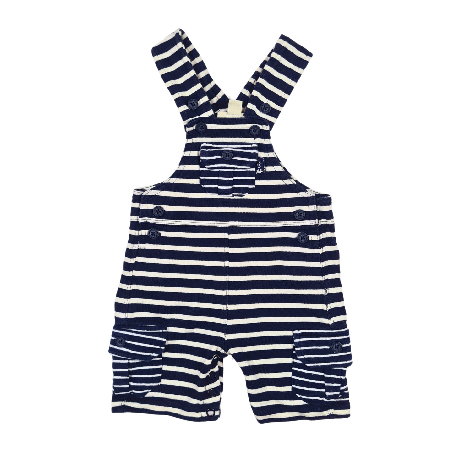 Stripy Cotton Dungarees