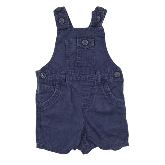 Linen dungarees (dark navy blue)