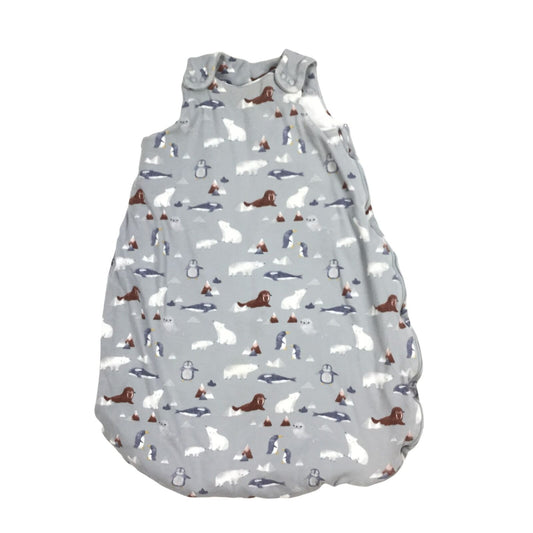 Cotton lined padded sleep bag with Winter Animals Print