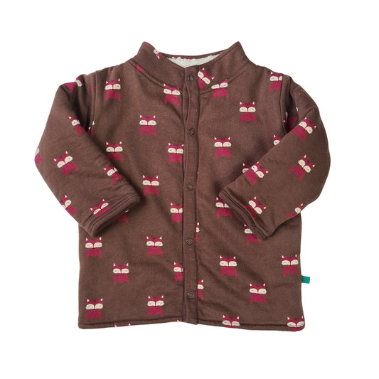 Fox Print Sherpa Lined Jacket