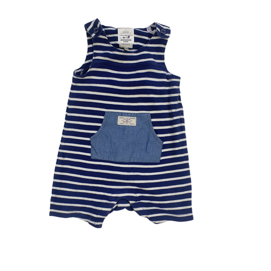 Striped Dungaree Romper