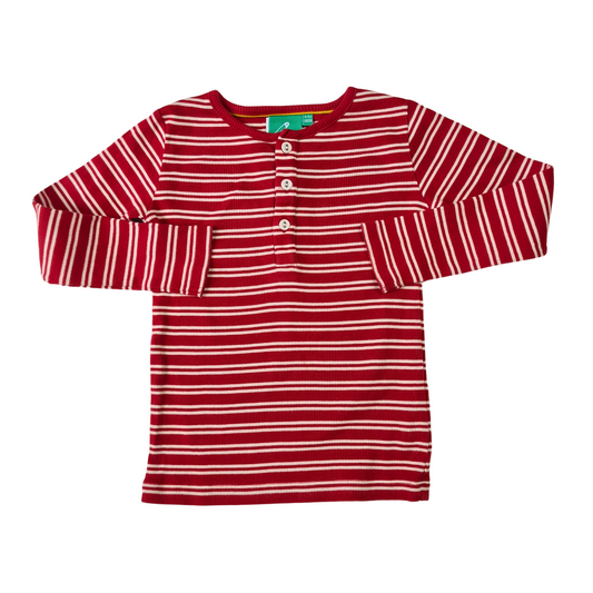 Long Sleeved Striped Ribbed Tee