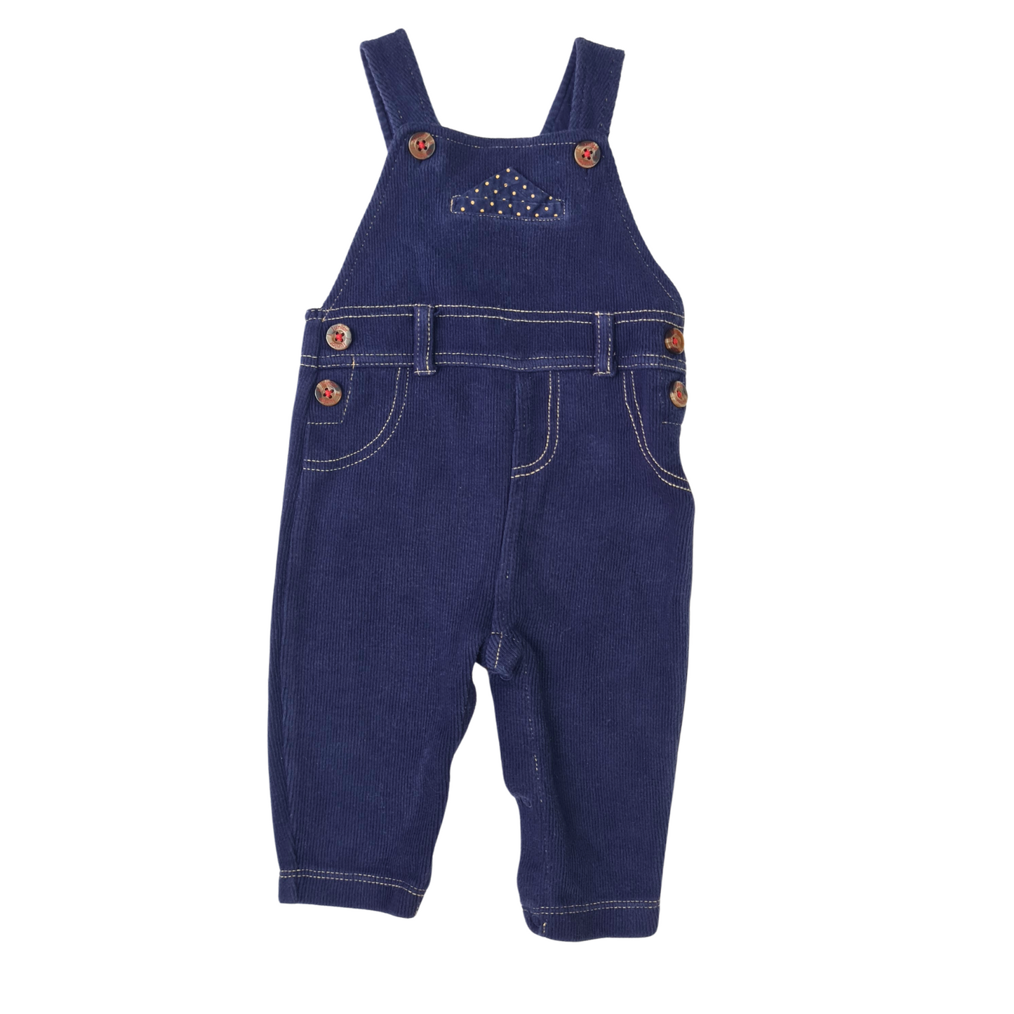 Soft Cotton Ribbed Dungarees