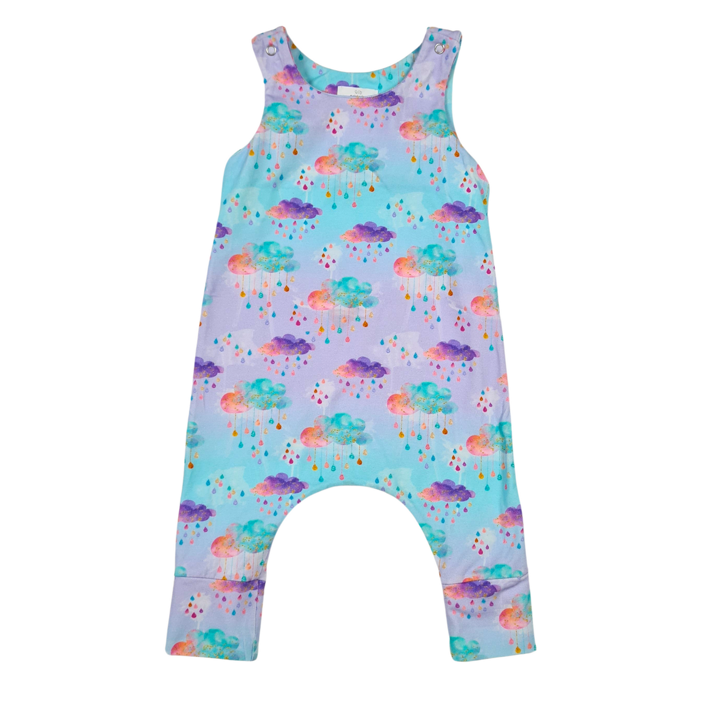 Tie Dyw Rain Cloud Print Romper