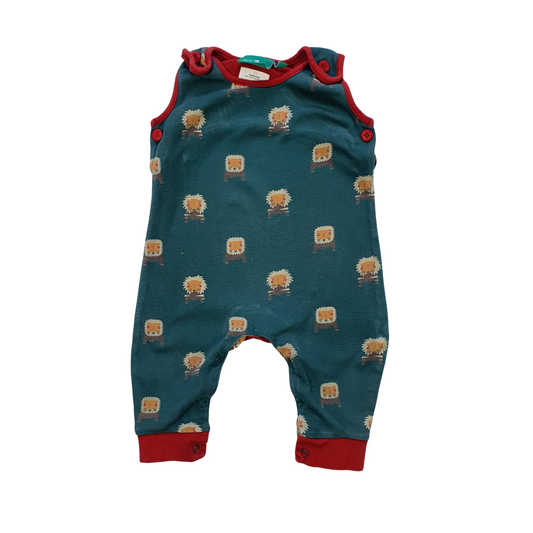 Lion Print Dungaree Romper