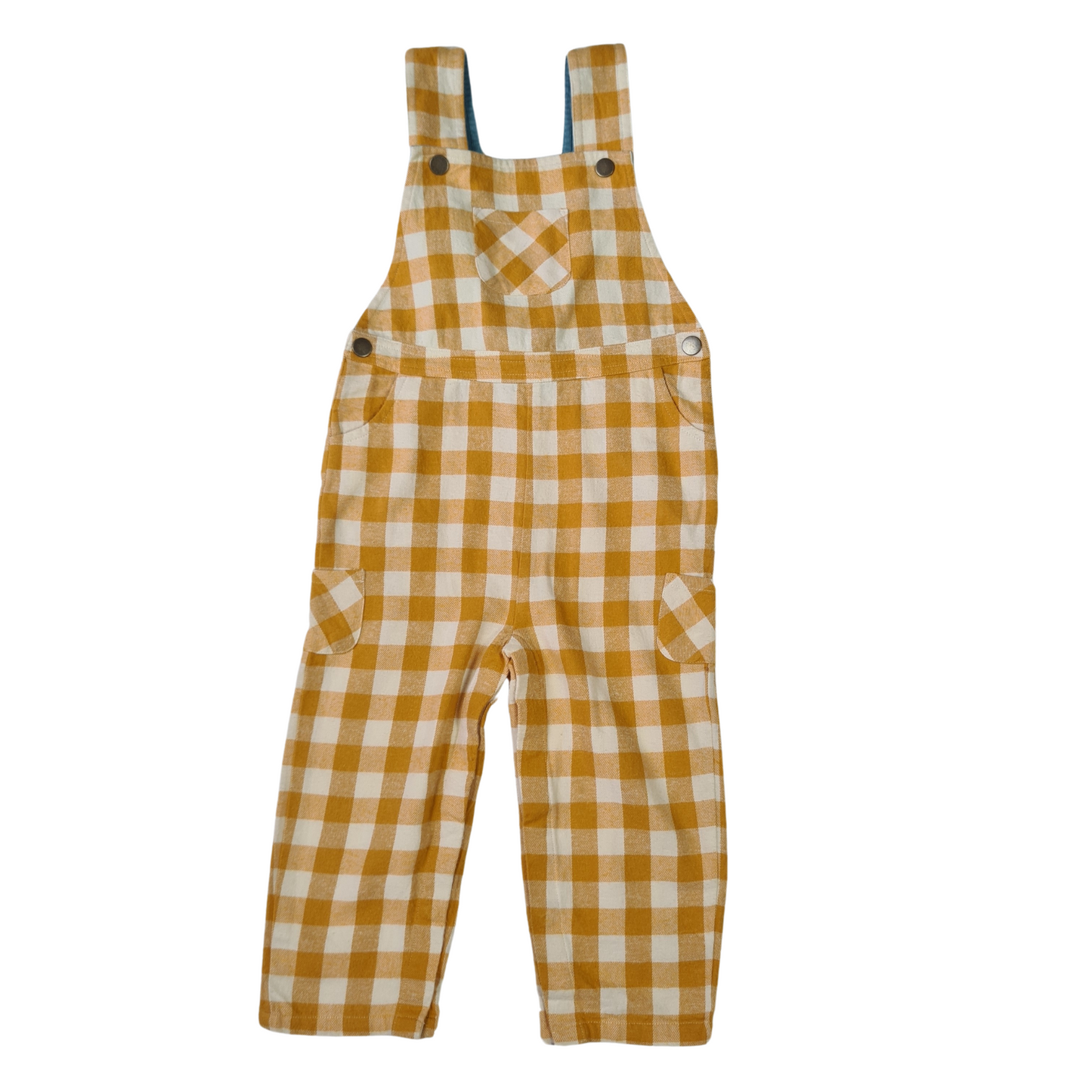 Brushed Cotton Checked Dungarees