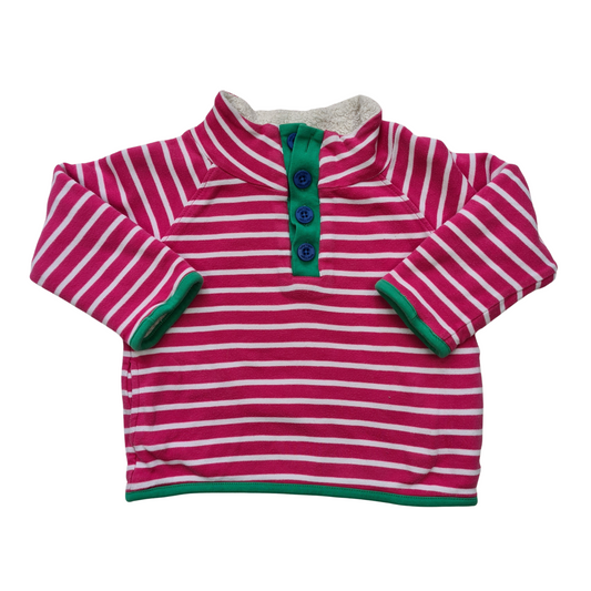 Sherpa Lined Striped Sweatshirt