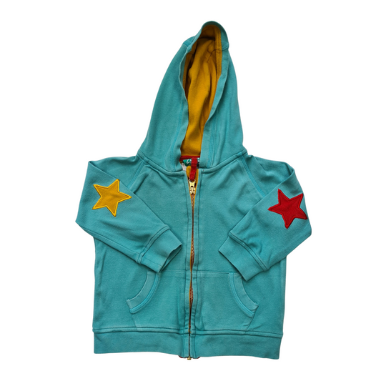 Zip-Up Hoody with Star Patches