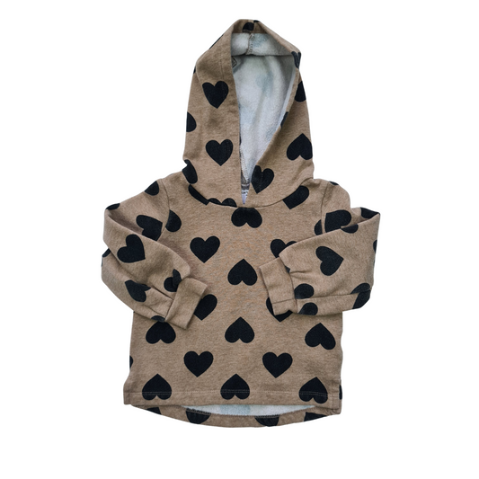 Heart Print Hoody