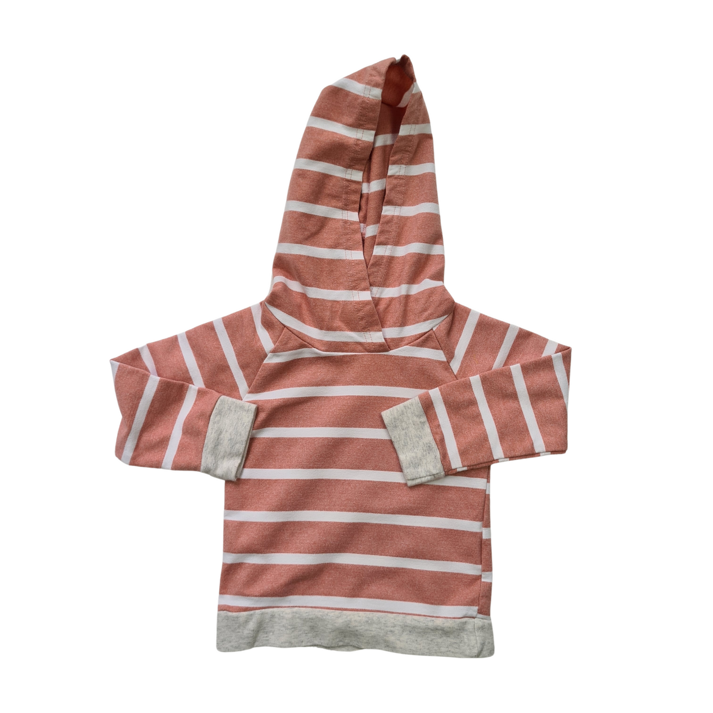 Pink Hooded Stripe Sweatshirt