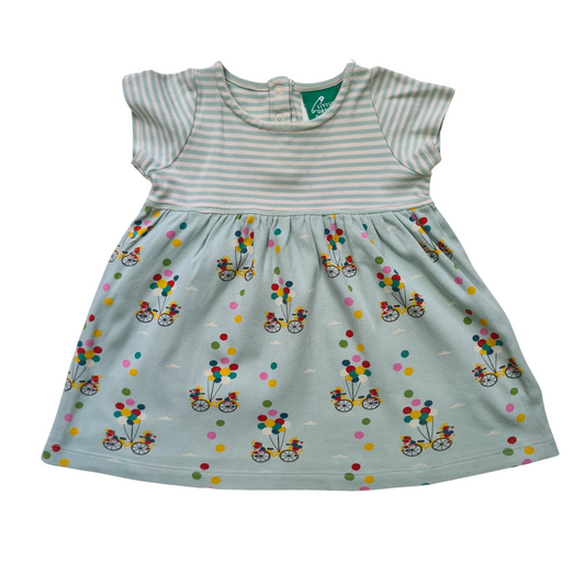 Jersey Dress with Bike and Balloons Print