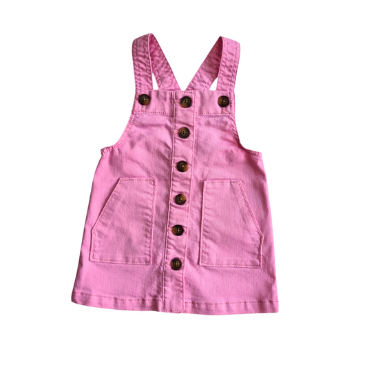 Pink Denim Pinafore