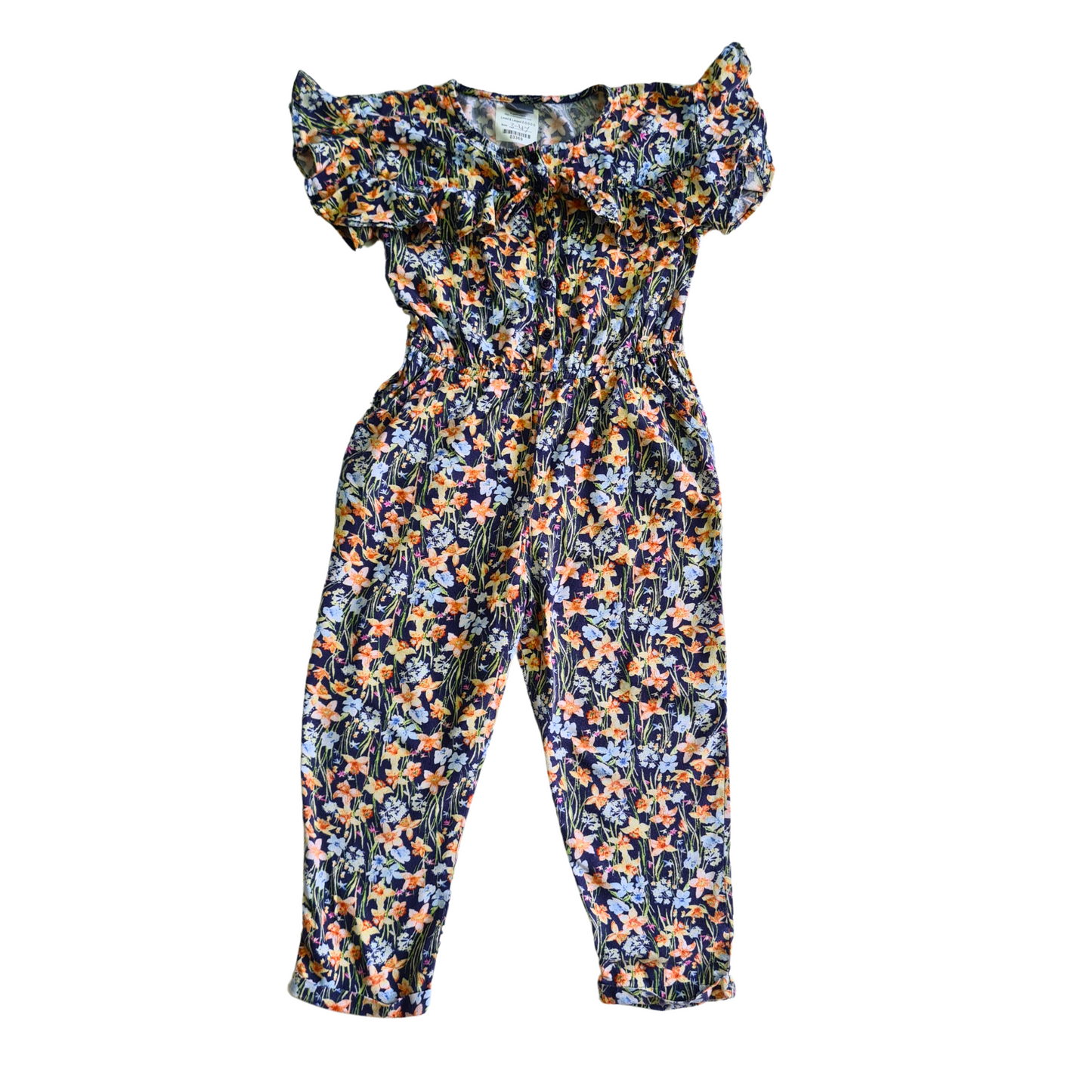 Floral Jumpsuit with Frill Detail