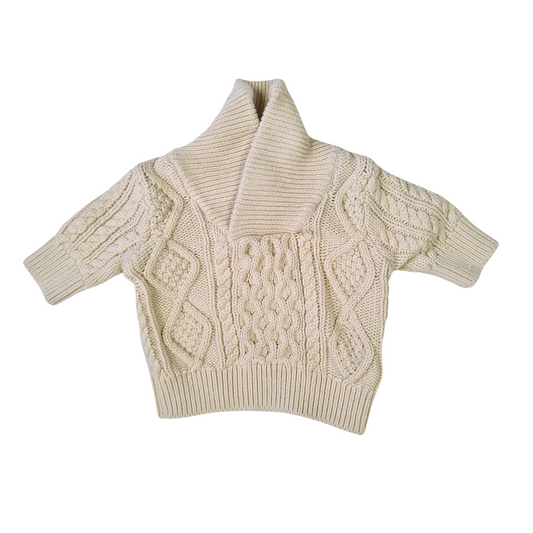 Cable Knit Jumper with Large Collar