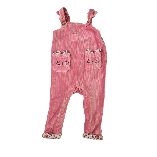 Velour Bunny Dungarees