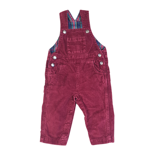 Maroon Corduroy Dungarees