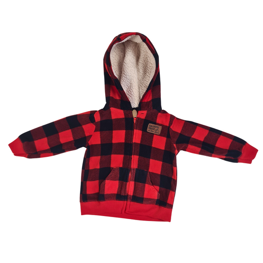 Checked Fleece Hoody