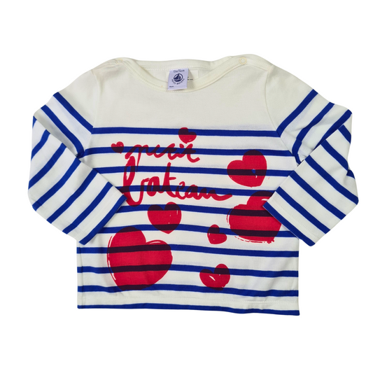 Hearts and Stripes Long Sleeved T-Shirt