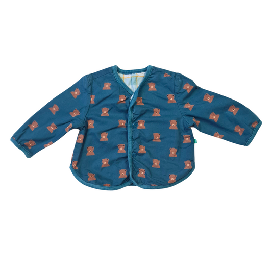 Reversible Light Jacket with Bear Print