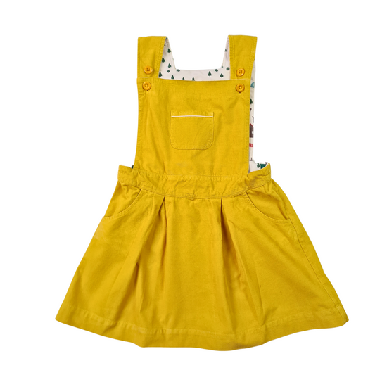 Mustard Corduroy Pinafore Dress