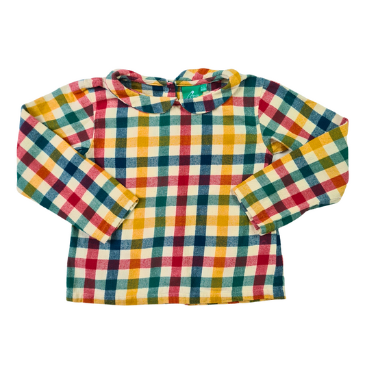 Checked Brushed Cotton Blouse