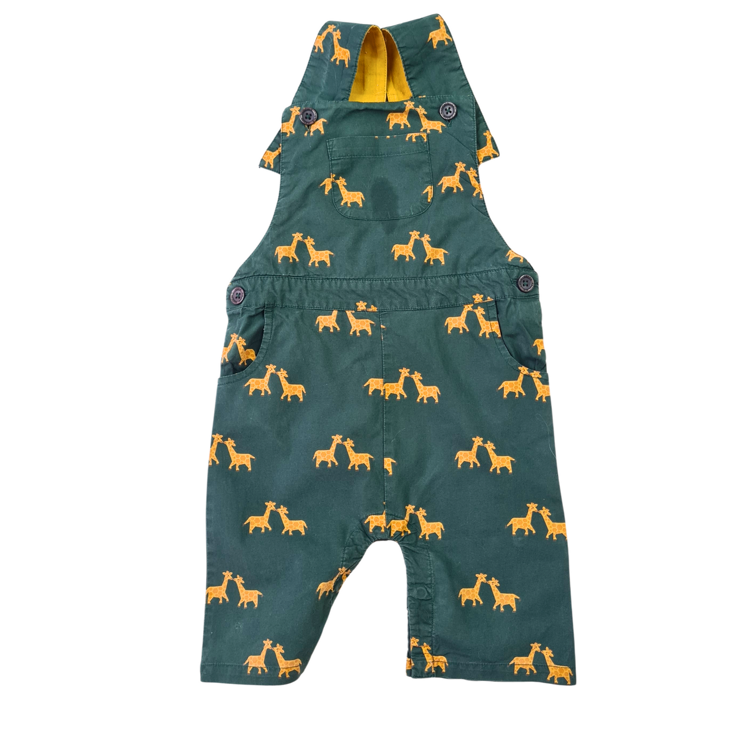 Light Cotton Giraffe Dungarees (Stained)