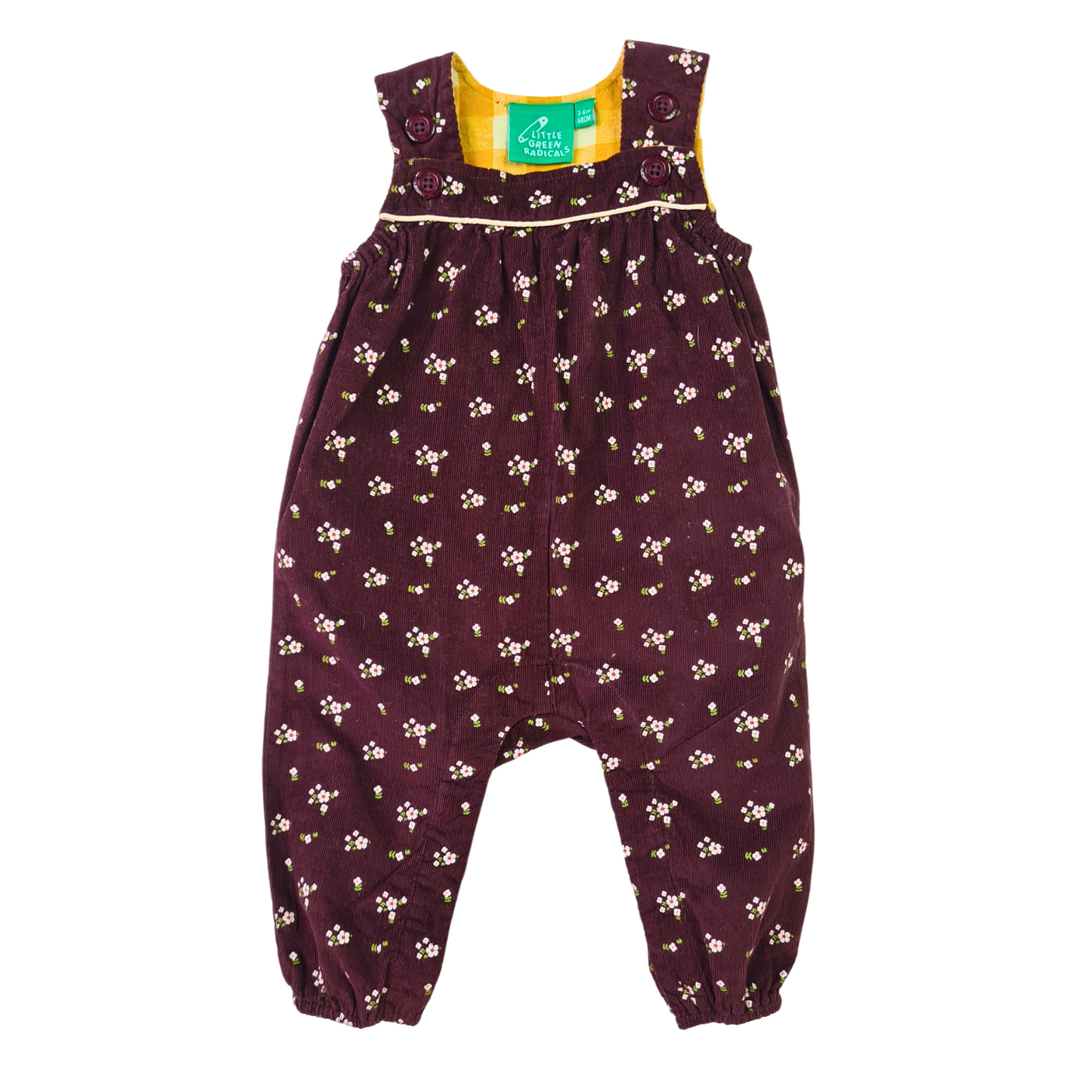 Corduroy Floral Dungarees