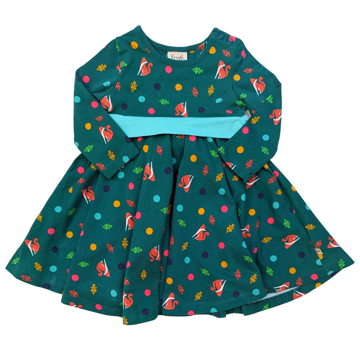 Frugi fox patterned dress