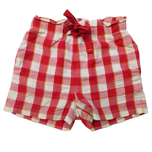 Red Check By The Sea Seersucker Shorts