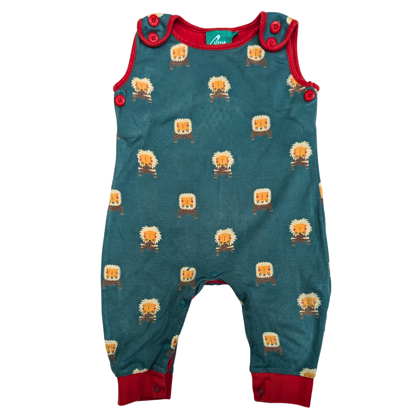 Little green radicals lion romper