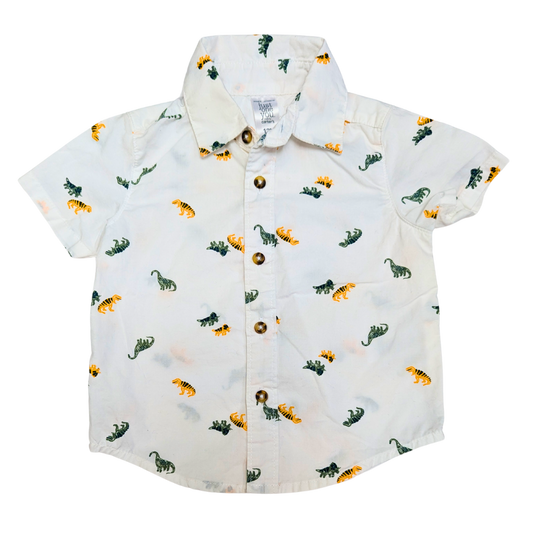 White dinosaur smart shirt