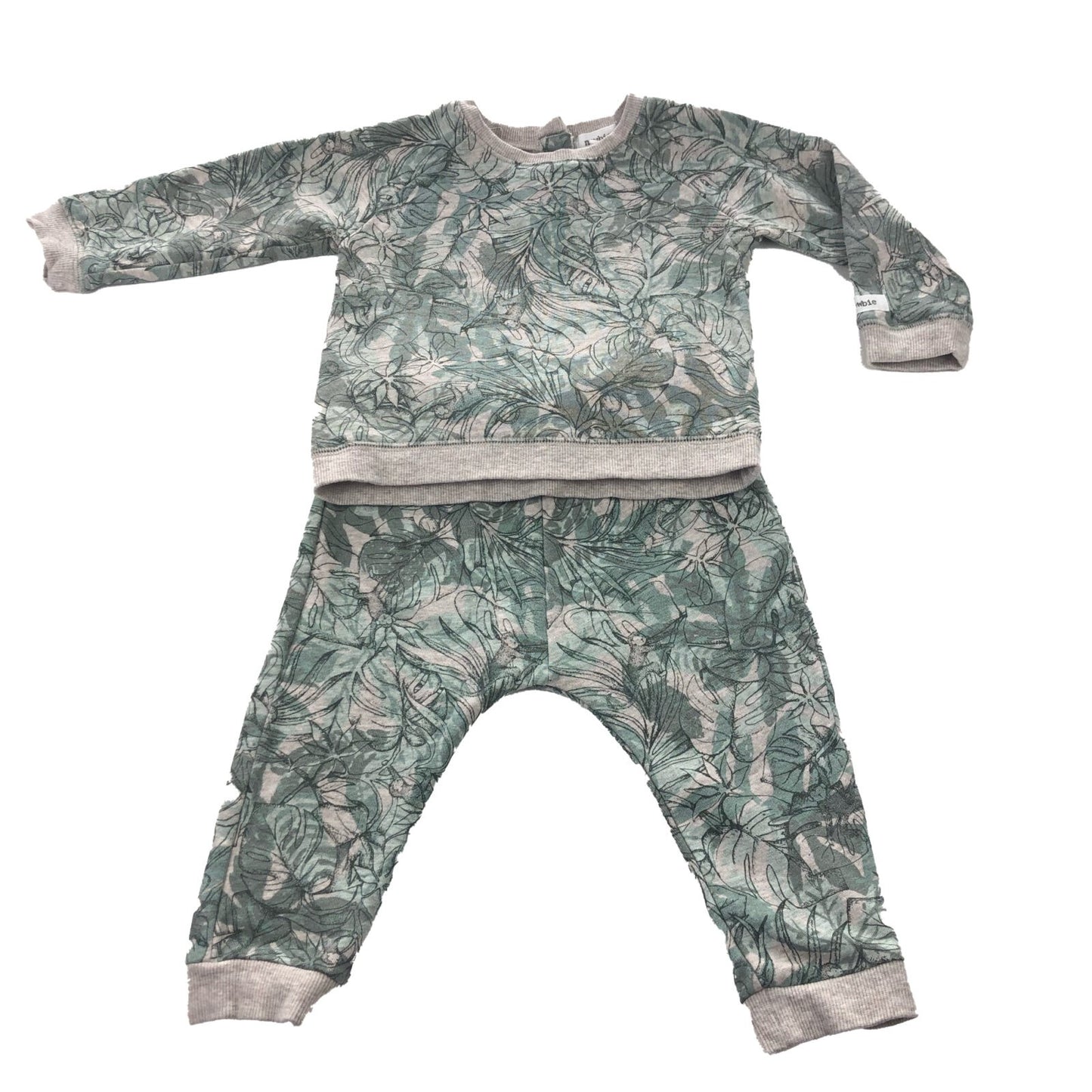 Organic cotton 2 piece nature print lounge suit