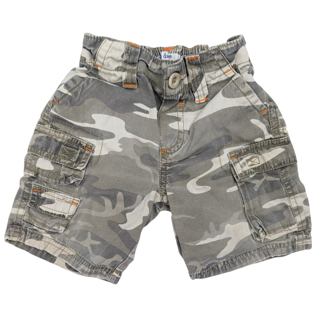 Camouflage patterned shorts