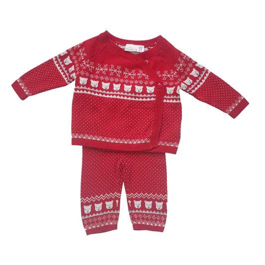 Cotton Knit Christmas 2-Piece Set