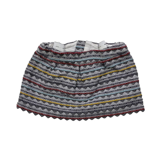 Woven fabric cotton skirt with adjustable waist