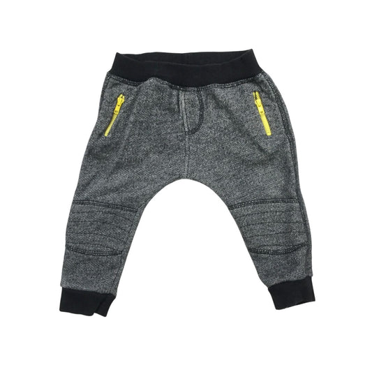 Grey Joggers with Yellow Zip Pockets