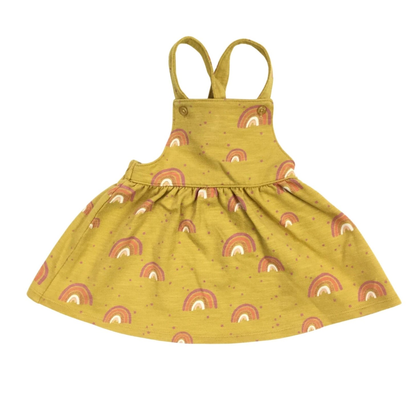 Jersey Pinafore with Rainbow Print