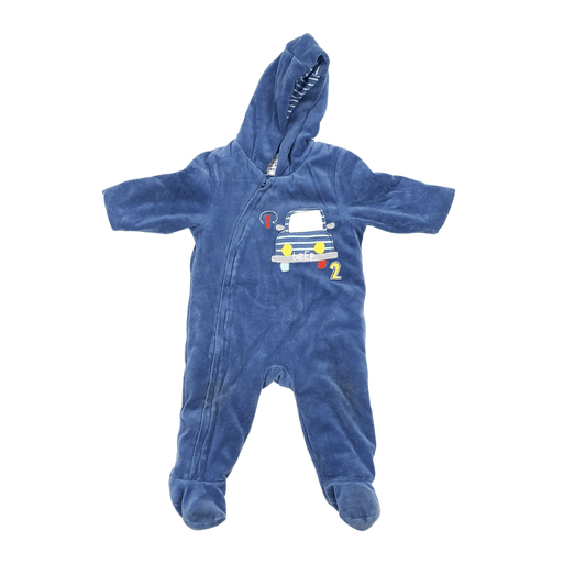 Cotton Lined Pramsuit with car design