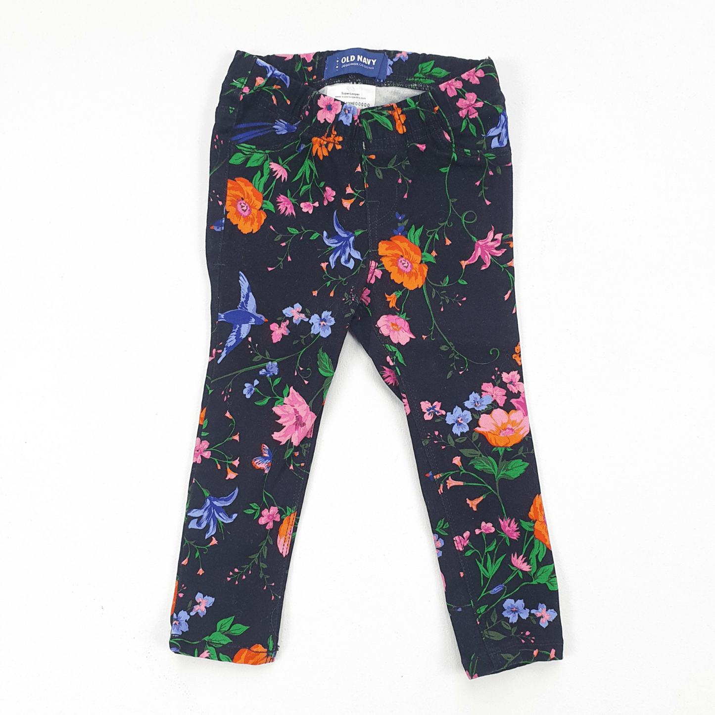 Black Floral Jeggings