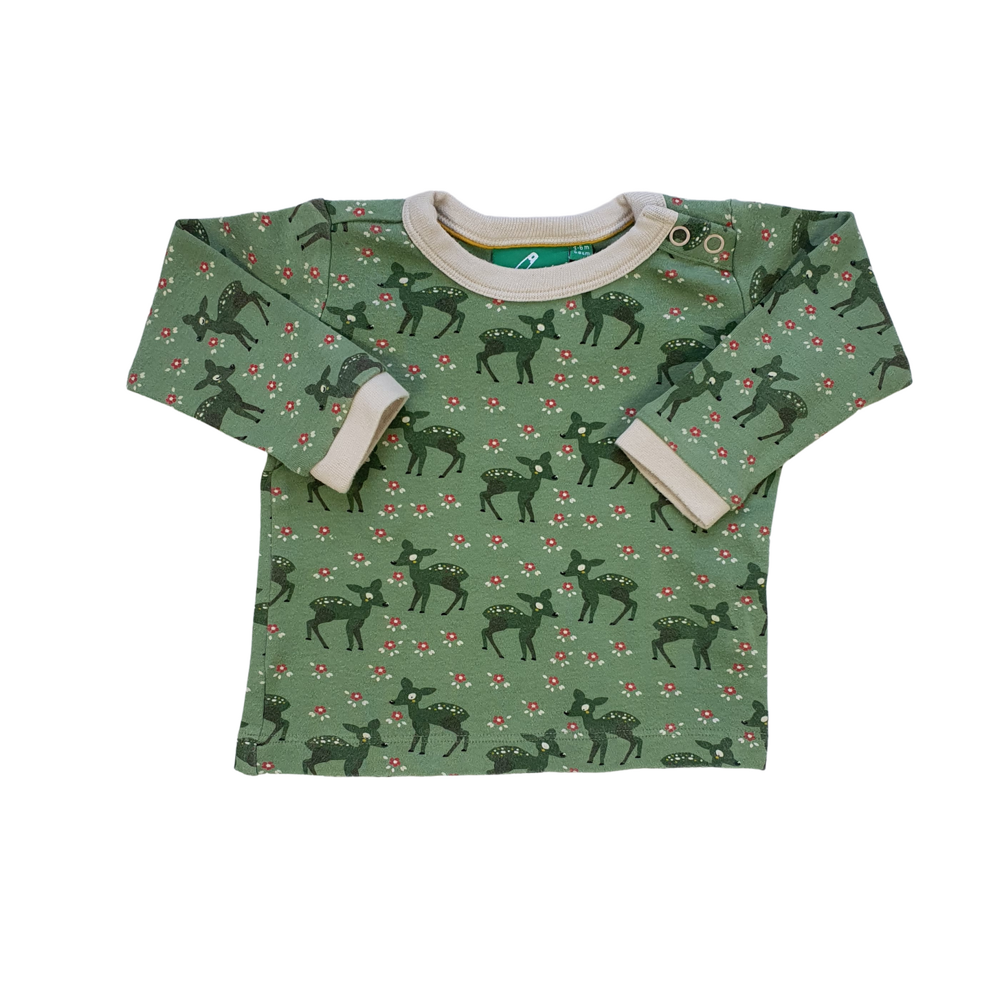 Faun Print T-Shirt with Flowers