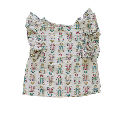 Organic Cotton Top with Frill Detail